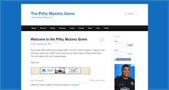 Desktop Screenshot of pithymaximsgame.com